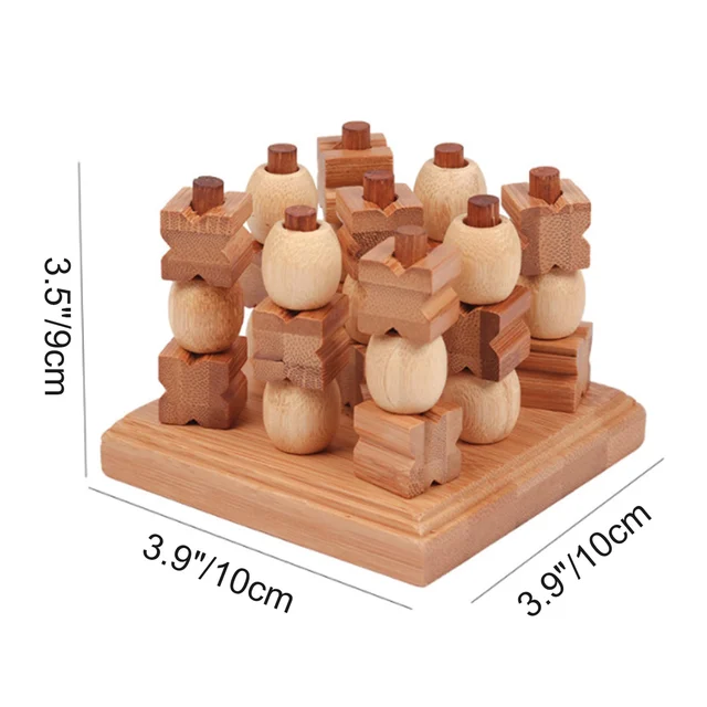 3d Wood Tic-Tac-Toe Pushing Me XO Fun Board Game XO Chess For Family Puzzle Game Educational Toys Children Kids Birthday Gift 6