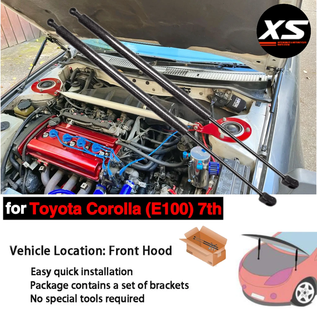 Front Hood Struts For Toyota Corolla E100 AE101 7th 1991-1997 Modify Bonnet Lift Support Shocks Damper Cylinders Piston Rods