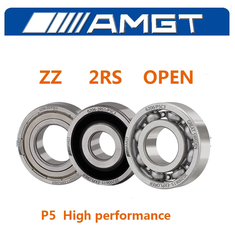 Amgt p5 Rolamento de Esferas Profundo de Alto Desempenho 605 608 625 626 628 686 688 689 6000 6001 6700 6701 6800 6802 6900 zz 2rs 10pc