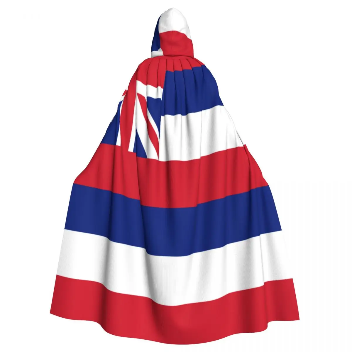 

Long Cape Cloak Hawaii Flag Hooded Cloak Coat Autumn Hoodies