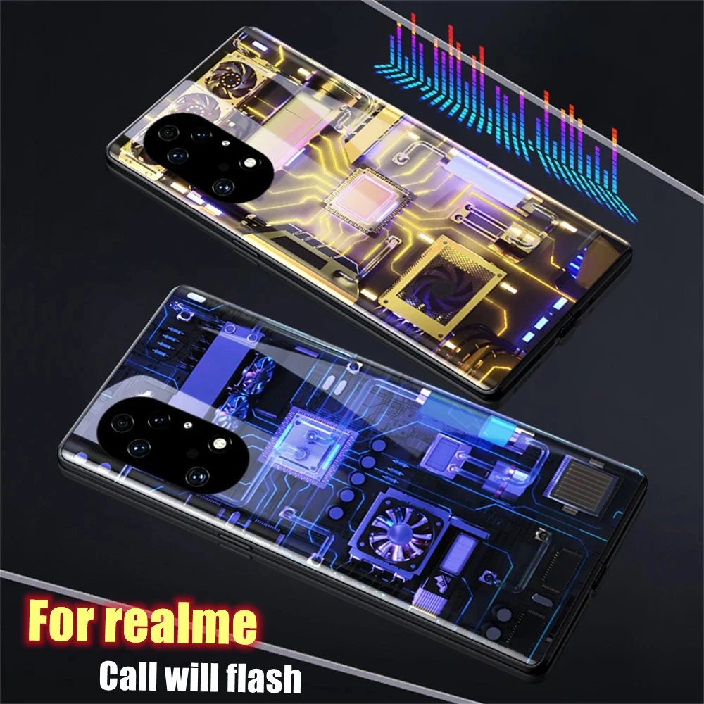 Luxury Circuit LED Light-Up Flash Phone Case with Smart Control