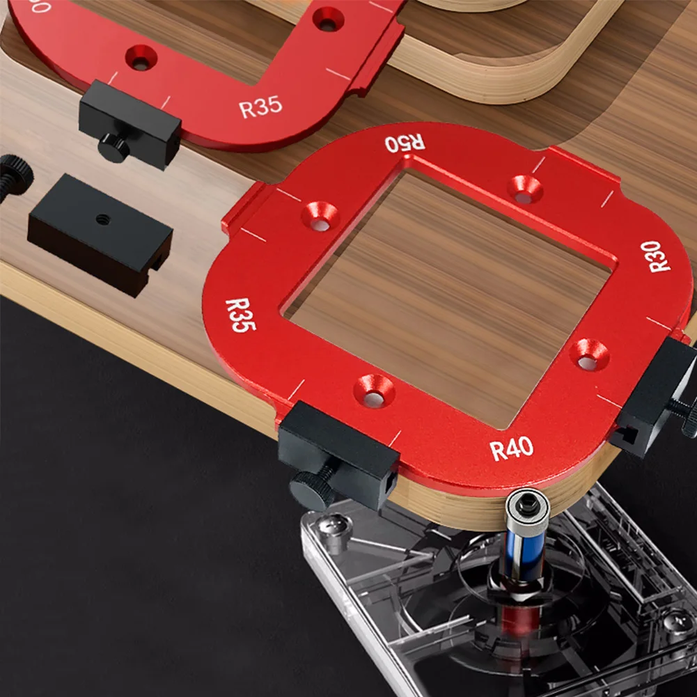 Woodworking Router Templates R10-R25/R30-R50 Radius Jig Corner Positioning Mold Arc Template Woodworking Hand Tool