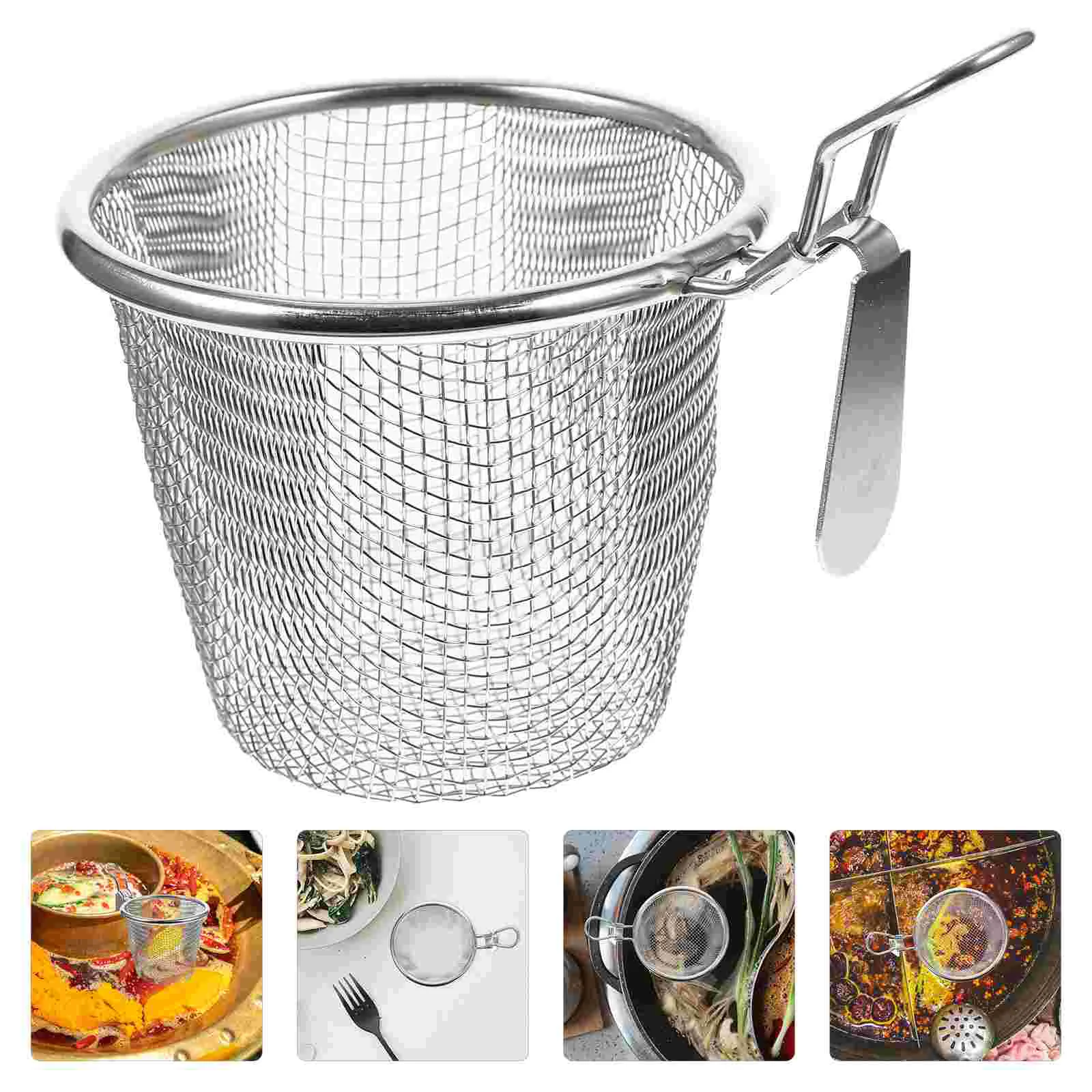

Mesh Pasta Basket Noodles Pasta Basket Stainless Steel Colander Mesh Filter Basket