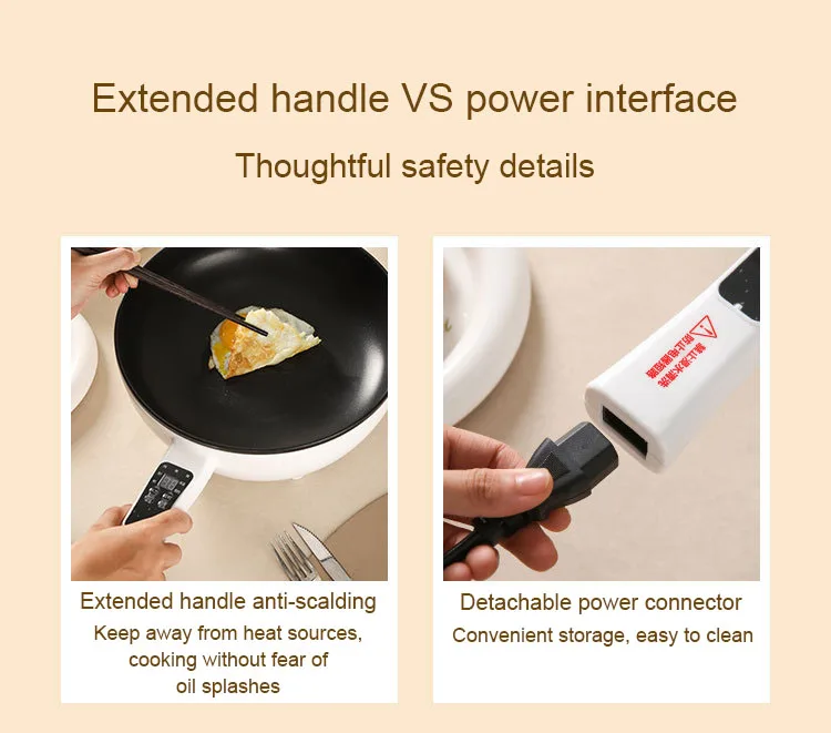 3L Multi-function Electric Stir-fry Meal Wok Non-Stick Frying Pan Food Steamer Smart Smoke-free Hot Pot Stew Cooking Heater electric frying pan,electric hot pot