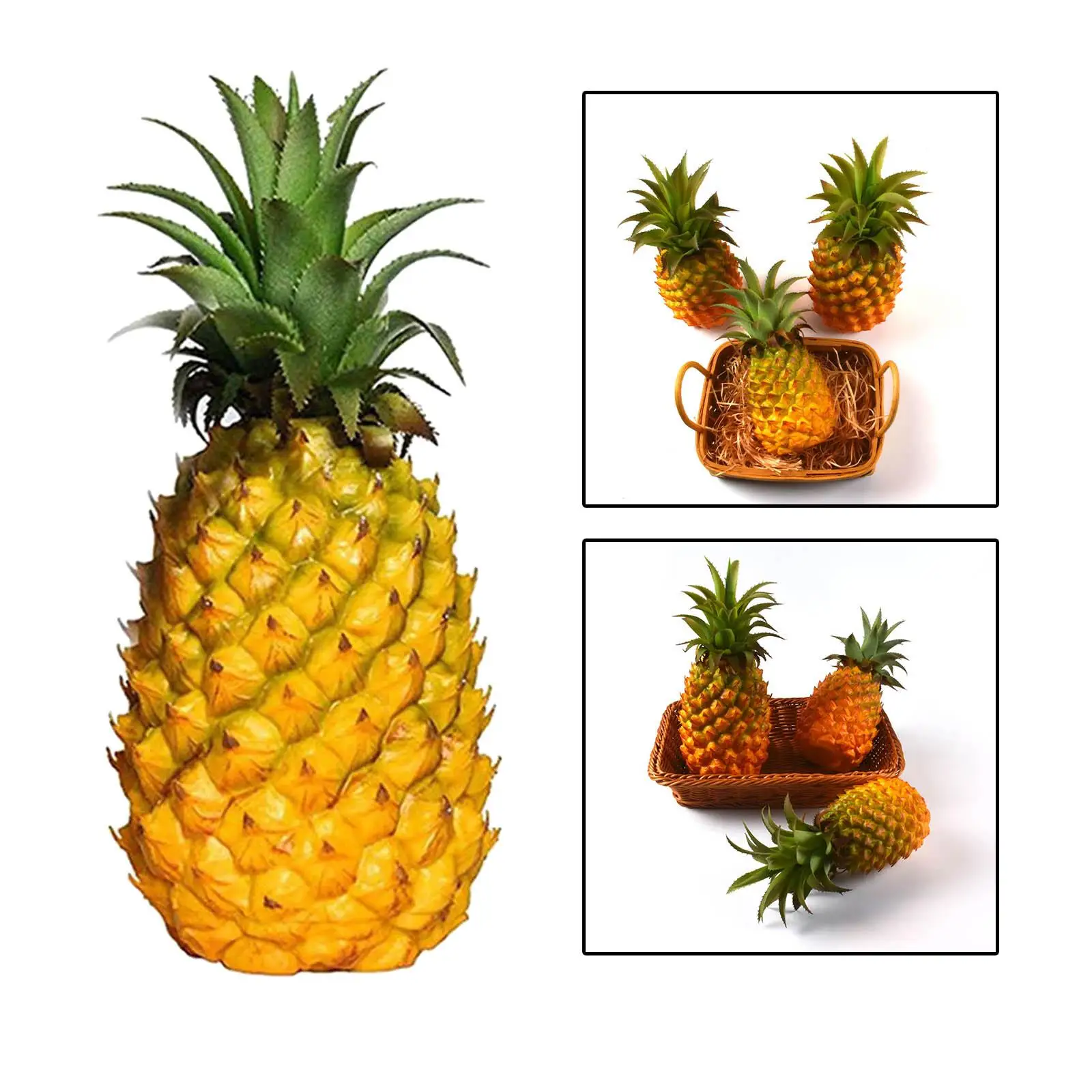 Lifelike Artificial Pineapple Figurine artificial fruits and vegetables For Fake Fruit Decorative Crafts Children Education Bedroom