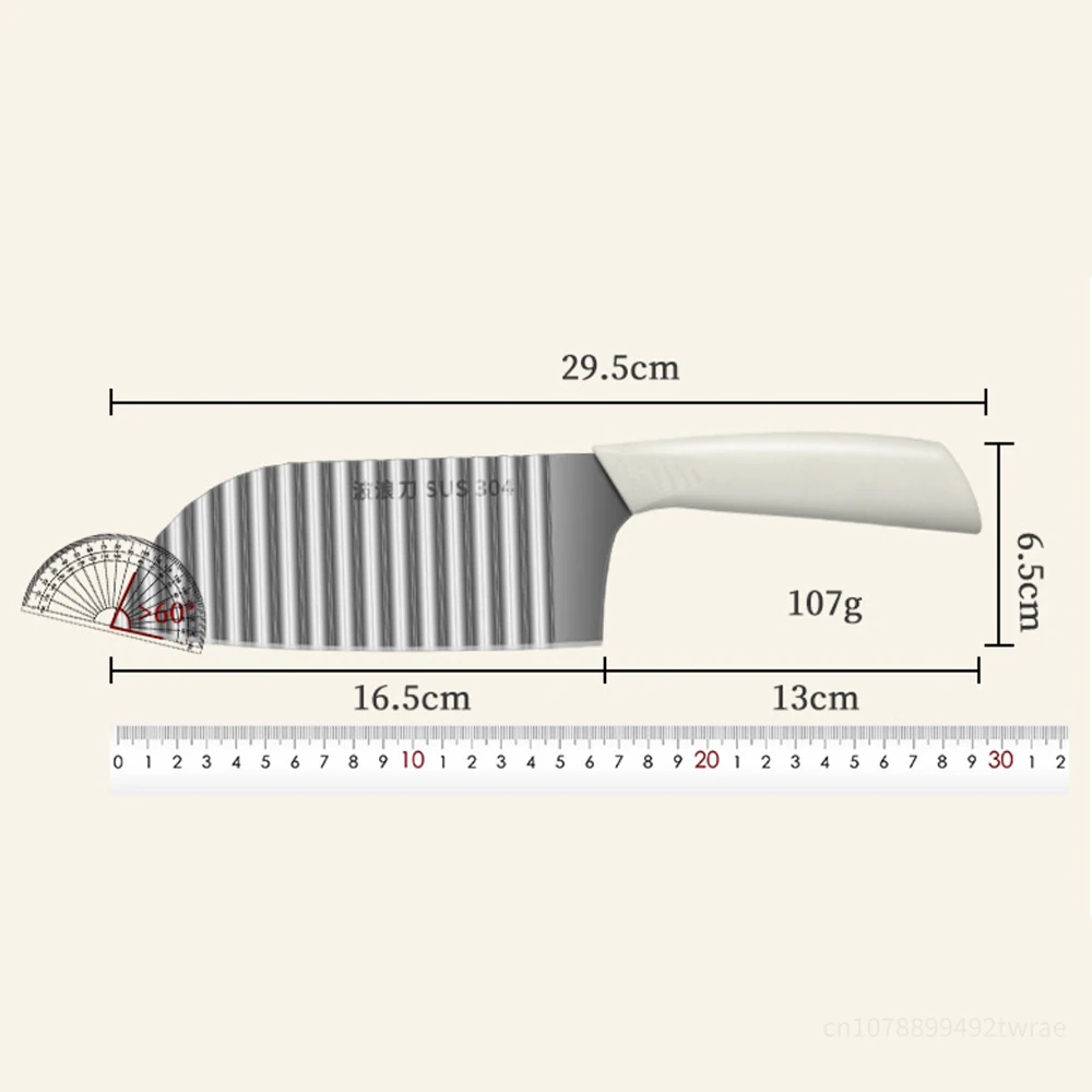 Potato Crinkle Cutter for Vegetables Fruit Stainless Steel French Fry Slicer Chopper Kitchen Carrot Cucumber Chopping Wavy Knife fruit slicer vegetable slicer crinkle cutter vegetable cutter potato slicer potato cutter food slicer