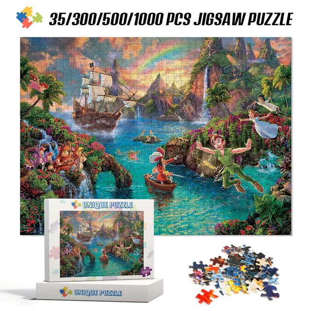 Disney Anime Educational Kids Toys Jigsaw Puzzles 35/300/500/1000