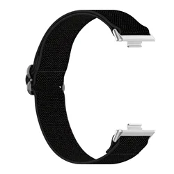 Durable Nylon Loop Strap for Smartwatch Sport Bracelet - Versatile and Comfortable Watch Band Accessories (Black)