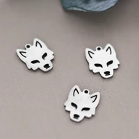 Breloques gothiques en forme de loup en acier inoxydable, 3 pièces, pendentif, bijoux de direction, bricolage fait à la main, boucles d'oreilles punk, colliers de la présidence, bracelets, matériaux 1