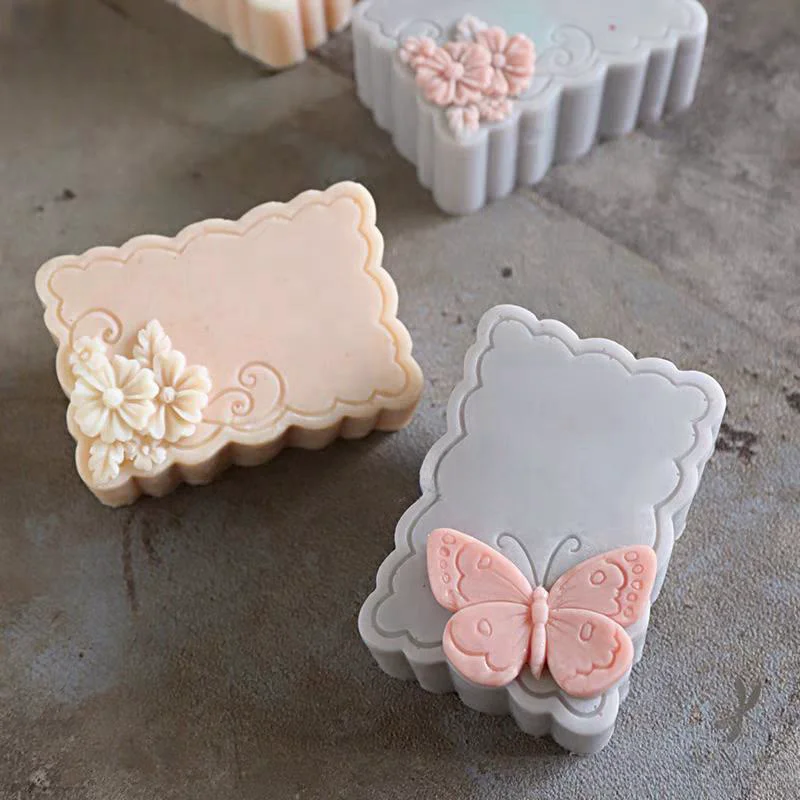 Butterfly Design Soap Silicone Molds Candle Rsin Craft Tools Rectangle Shaped Handmade Making Soap Mould