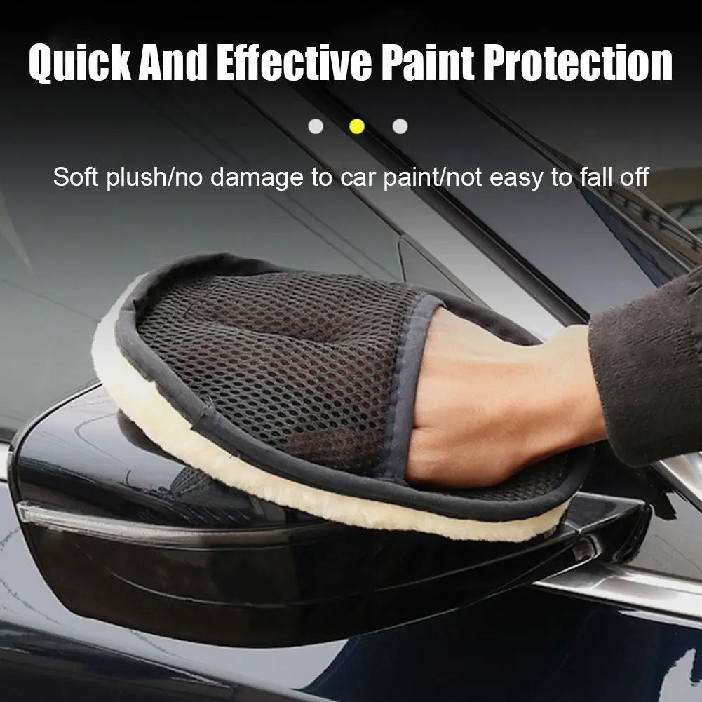 Car Wool Cashmere Washing Gloves For Kia Sportage Ceed Sorento Cerato Forte