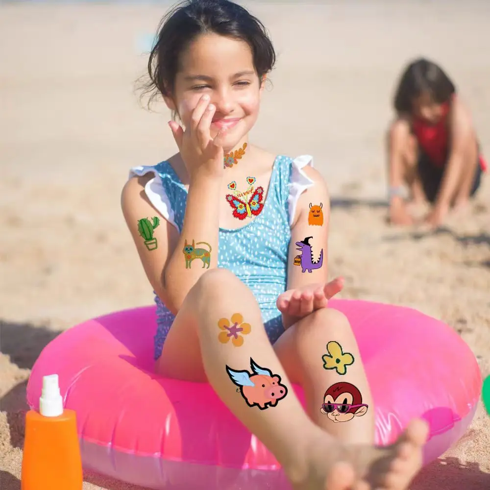5/10 set di carta di trasferimento A4 fai da te arte impermeabile tatuaggio temporaneo carta per la pelle stampante a getto d'inchiostro o laser adatta per adulti bambini - immagine 4