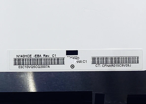 N140HCE-EBA Rev.C1 14.0 인치 CMN14B6 30 핀 노트북 1920 × 1080 220 니트, WLED eDP LCD 화면