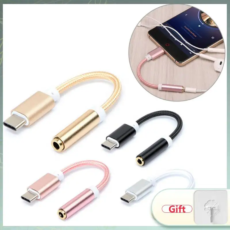Type-C 3.5 잭 오디오 케이블 USB C  3 5 MM 잭 Aux 어댑터 전화 액세서리 Cabo Adaptador USB Tip..