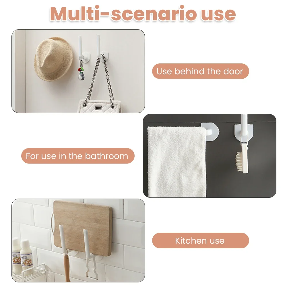 1/2/6Pcs Hat Rack Baseball Caps Adhesive Hat Hook Wall Cap Hanger Storage Cap Organizer No Punching Hat Holder for Door Closet