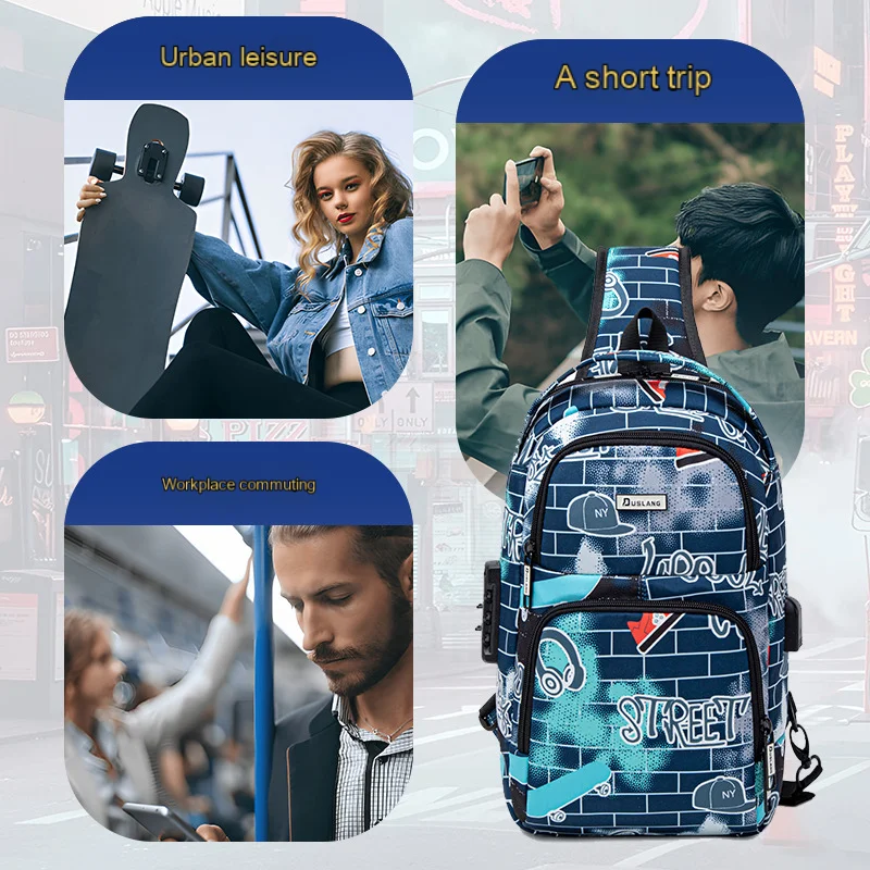 High-end Sports Bag Bag Multi-functional Waterproof Men's Backpack Trendy Travel Backpack Men's Casual Computer Bag