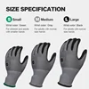 JIMIHOME Gardening Gloves Rose Pruning Proof Gloves Breathable Rubber Coated Gloves for Digging Planting Garden Tools 6