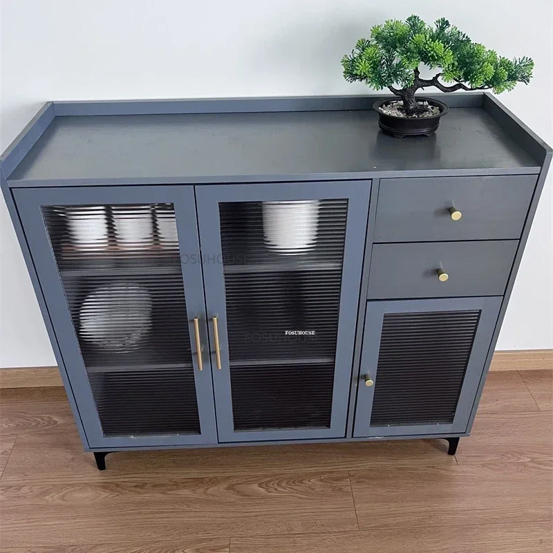 Simple Modern Bamboo Kitchen Cabinets For Kitchen Furniture Sideboard With Drawer Luxury Household Multi-layer Storage Cabinet 3