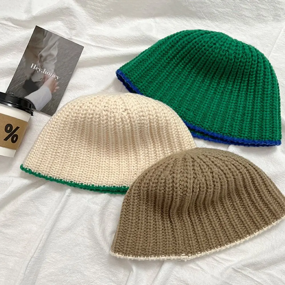 

Unique Autumn And Winter Temperament Retro Korean Style Hat Fashion Design Knitted Fisherman Hat Women Bucket Hat