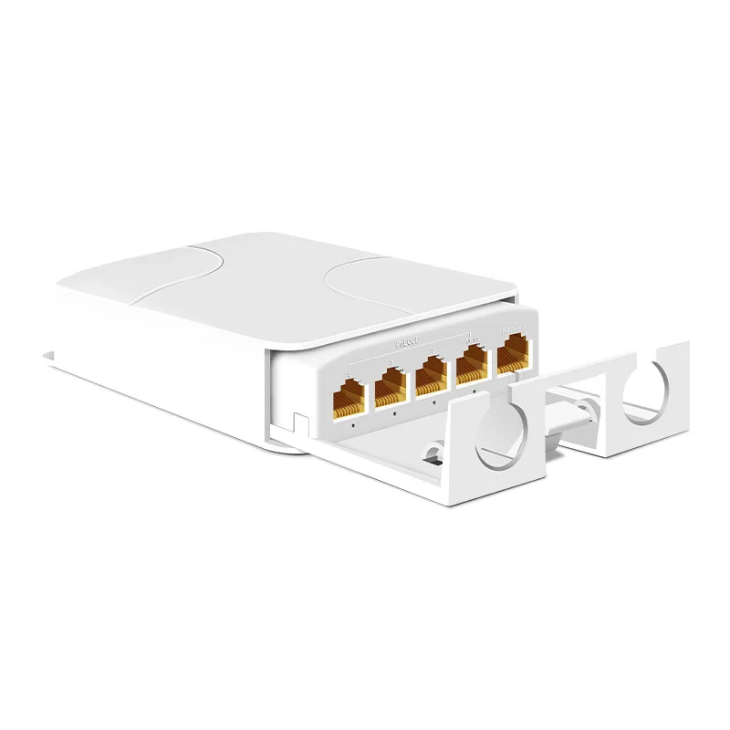 5 포트 POE 익스텐더 4 포트 리피터 POE 카메라 무선 AP 전화 IP55용 100/1000Mbps 방수 실외 실내 네트워크
