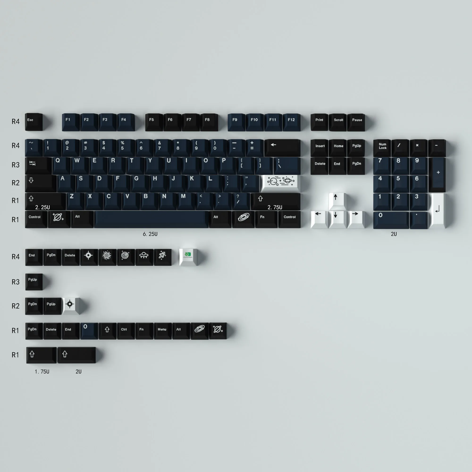 eva striker bingsu pbt keycap cherry perfil