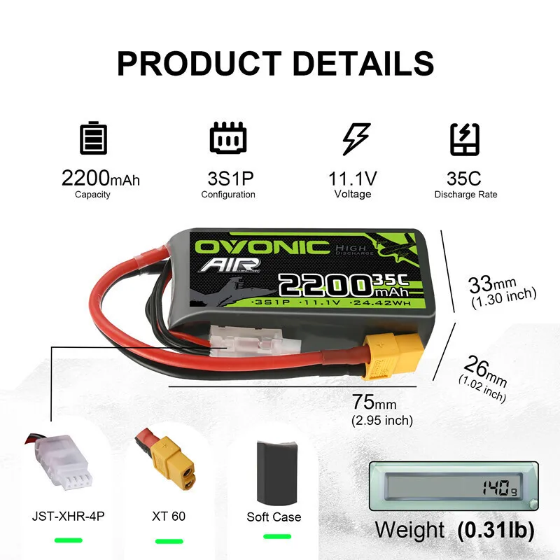 2200mAh 35C 11.1V Lipo Battery With XT60 Plug For RC Helicopter Quadcopter FPV Racing Drone Parts,rc drone battery