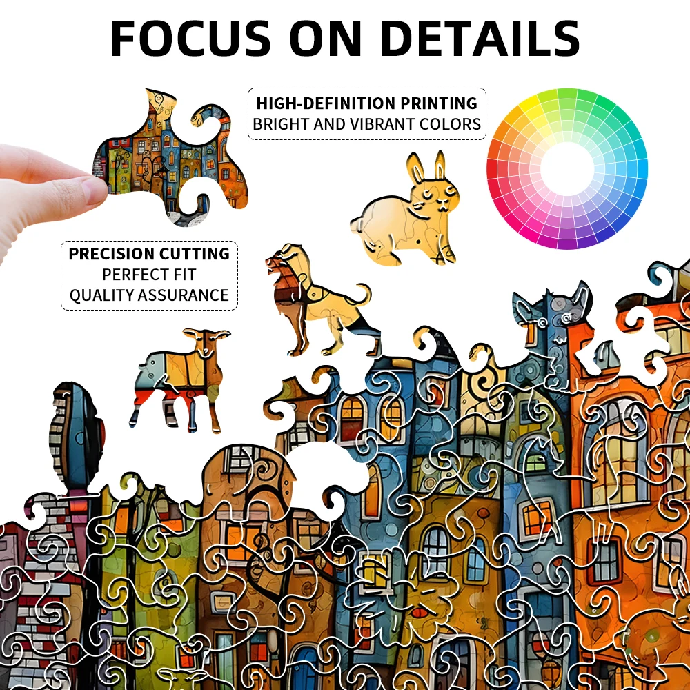 Cartoon City Wooden Puzzle 3