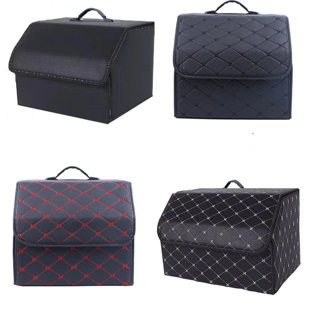 Sc435d3648084466b99e152bd0de6587db Car Trunk Organizer Box, Large Capacity Auto Multiuse Storage Bag, Leather Folding Emergency Storage,Stowing Tidying Mallzona