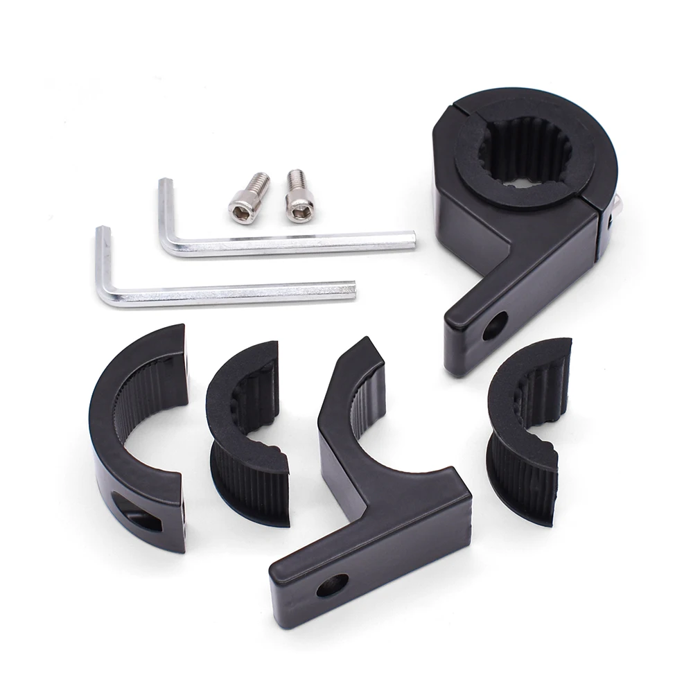 39mm-42mm Motorcycle Fork Mount Headlight Brackets – Fits GSF600 & SV650 – Black Clamps