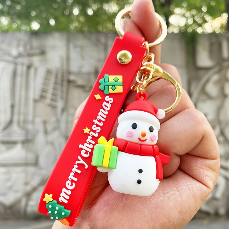 WEVENI Christmas Snowflake Keychain - Stainless Steel Snowman Keyring For Women, Car Keys & Bag Charm - View #10