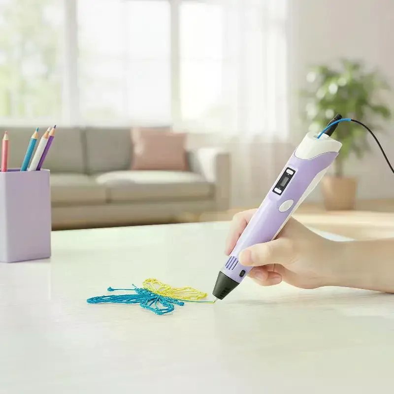 3D 프린팅 펜 디지털 디스플레이 지능형 펜으로 낙서, 그래피티, 예술 작품을 만드는 USB 케이블 포함