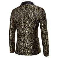 Men's Floral Party Dress Suit Stylish Dinner Jacket Wedding Blazer Prom Tuxedo 2