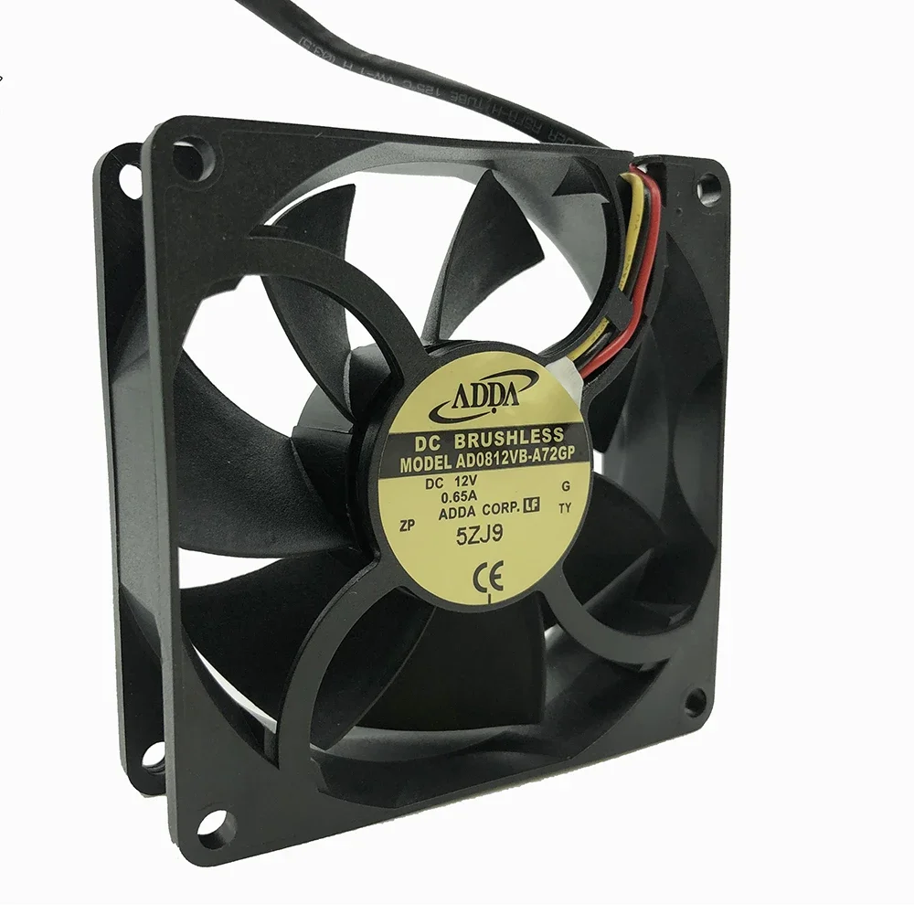 Original ADDA 8025 12V 0.65a AD0812VB-A72GP double ball large air volume cooling fan server fans