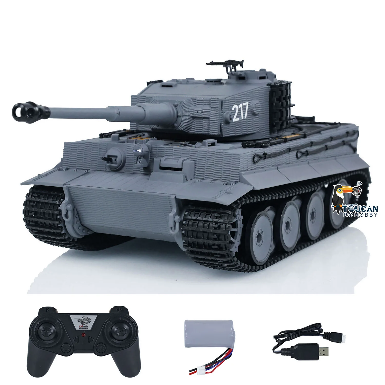 Char RC Taigen 1/24 Tiger I - Combat infrarouge, tourelle 1080°