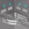 2PCS Bathroom Shelves Kitchen Storage Organizer Plastic Shampoo Rack Shower Shelf Bathroom Accessories No Drill Shelf 3