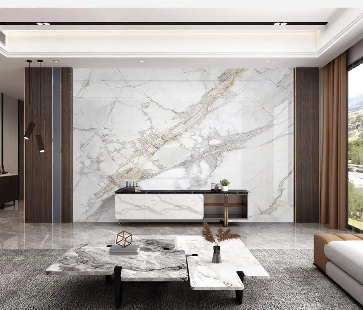 custom Marbled Jazz White Mural Wallpaper 3D Wall Paper Living Room Sofa Luxury Home Decor European Mural painting Wall papers