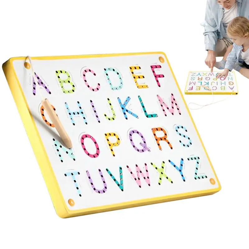 

Magnetic Alphabet Board ABC Magnetic Writing Board Uppercase And Lowercase ABC Letters Practice Magnets Tablet Drawing Board