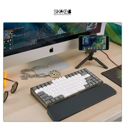 Ergonomic Memory Foam Wrist Support Set with Keyboard and Mouse Pads (Black hand rest)