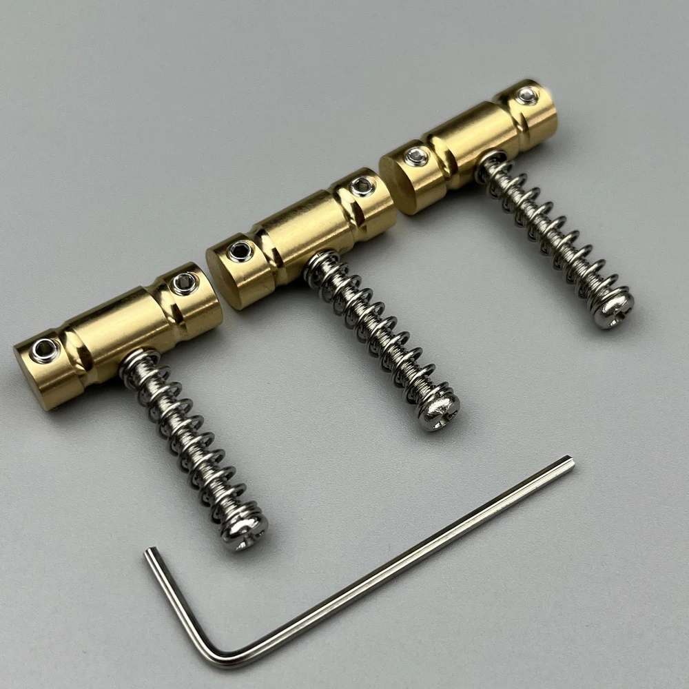 3 pcs In-Tune Compensated Guitar Bridge Saddles Brass Material For TL Well 10.8 mm String Spacing guitar tool