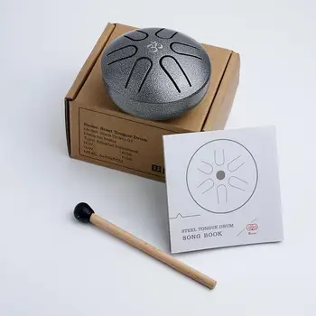 6/8 톤 스틸 텅 핸드 팬 드럼, 악기 포함, 뮤지컬 드럼 스틱, 타악기 V5Y9, 3/4 인치