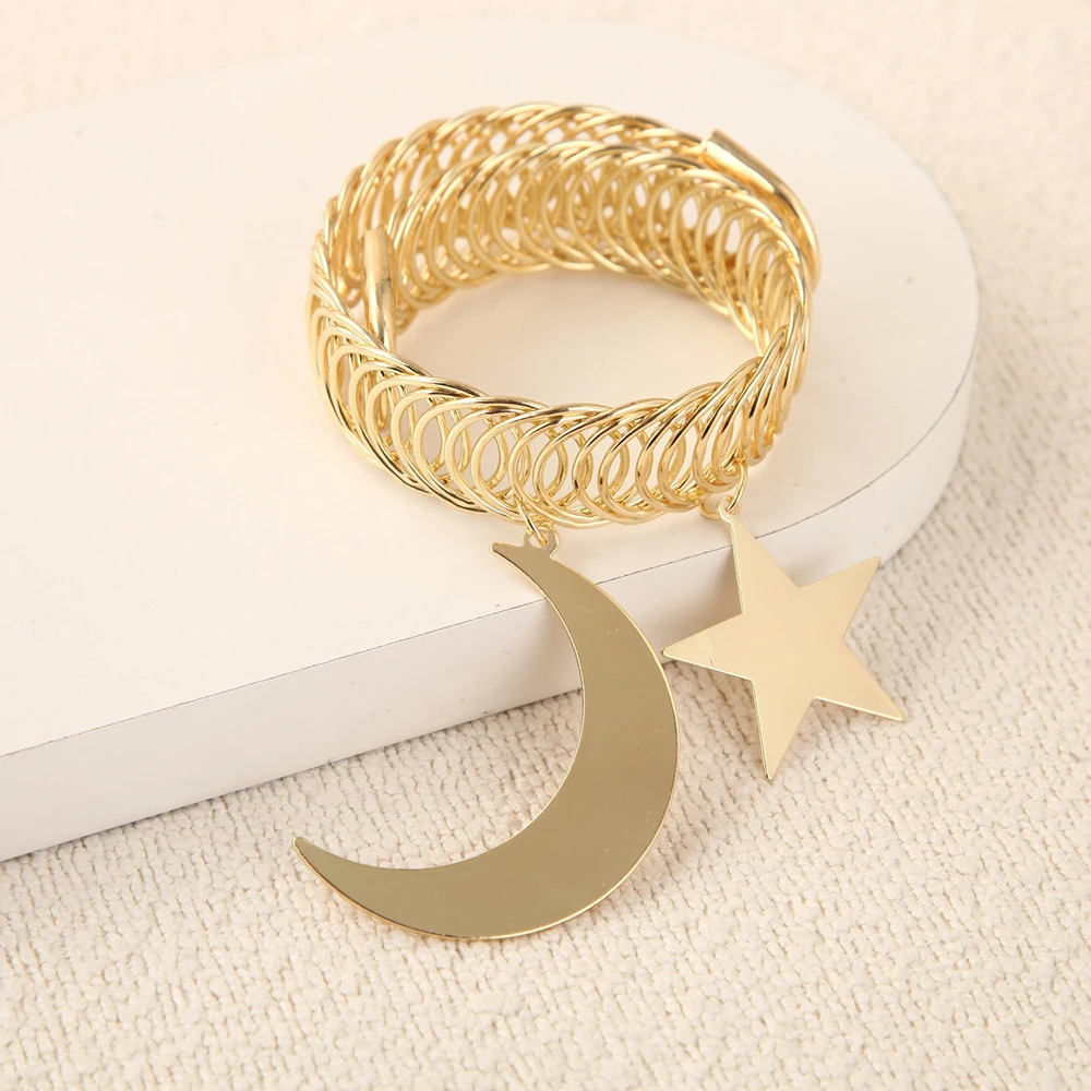 Retro Simple Style Star and Moon Curtain Buckle Window Decoration Accessories