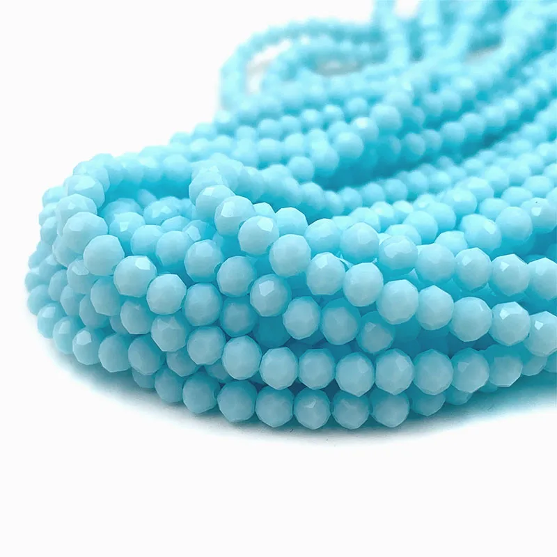 2/3/4/6/8mm면 처리 된 크리스탈 비즈 대량 팩-DIY 팔찌 용 유리 구슬 머리핀 보석 만들기위한 느슨한 스페이서 비즈