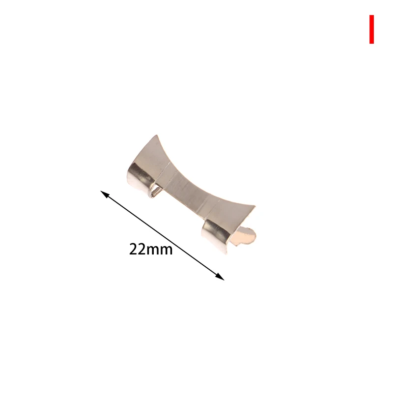 Stainless Steel Flat Curved End Watch Strap Connector - Metal Band Link Connector
