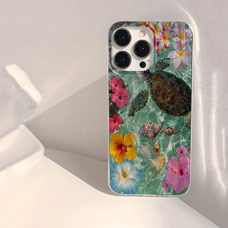 Tropical Sea Turtle Beach Pattern Phone Case Cover