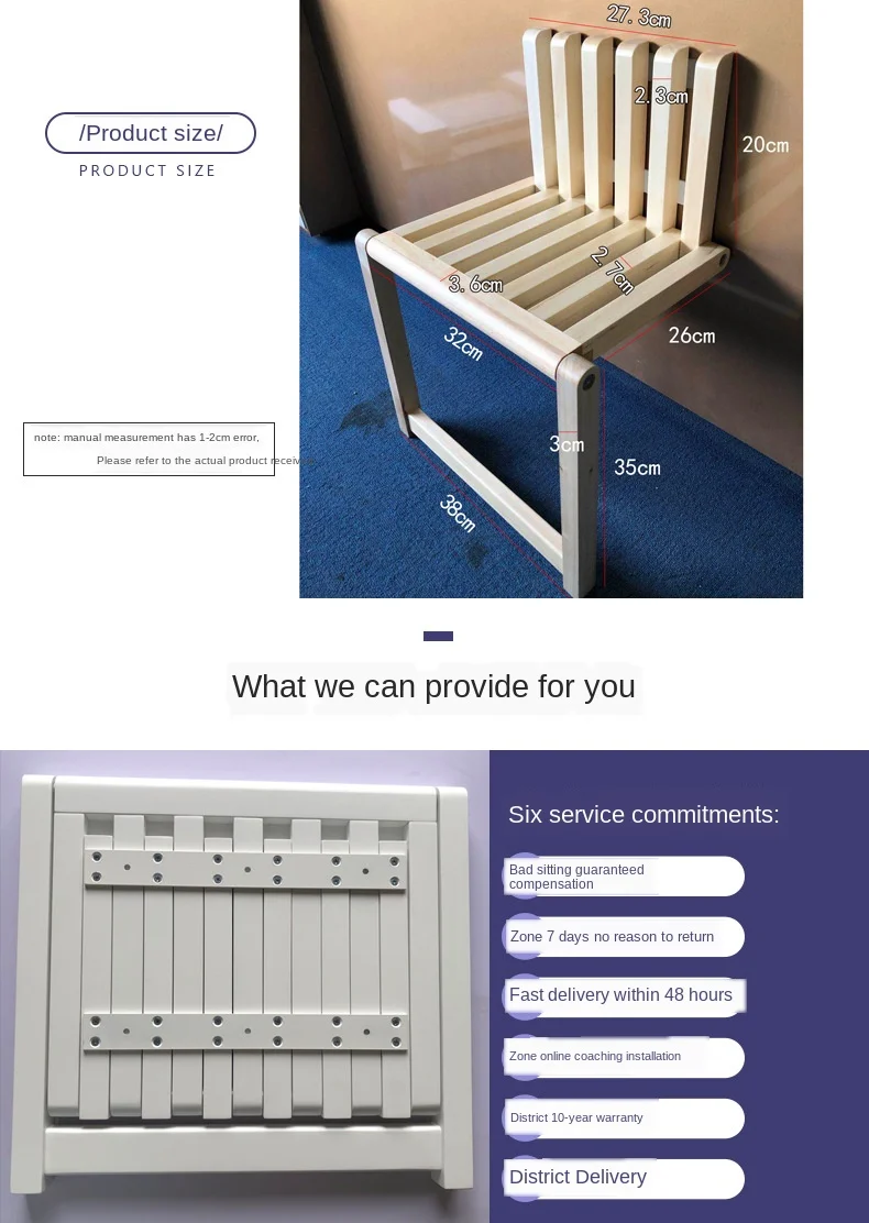 Wall Mounted Folding Chair Solid Wood Porch Chair Door Shoe Cabinets Space Saving Chairs Folding Bathroom Balcony Living Stool