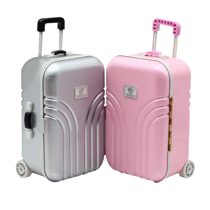 Doll Suitcase Doll Accessories Suitcases Travel Mini Toy Travel Suitcase Candy Box Suit For Doll Wedding Party Decoration suitcase wheel accessories universal wheel boarding suitcase pulley silent wheel wear resistant reinforced luggage repair