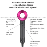 Sèche-cheveux sans pales, outil de coiffage personnel à ions négatifs, anion constant électrique, pour sèche-cheveux Dyson 4