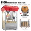 VEVOR Commercial Popcorn Machine, 8/12 Oz Kettle, Countertop Popcorn Maker ,Theater Style Popper with 3-Switch Control , Red 4