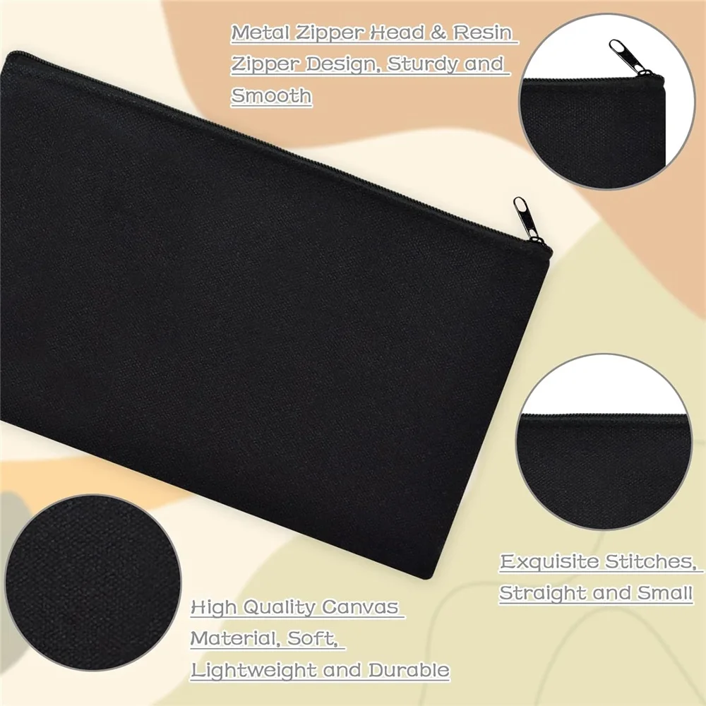 Blank Canvas Zipper Pouches 4