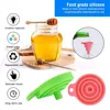 3PACKS  Kitchen Silicone Collapsible Funnel Foldable-Cooking-Food-Grade for Filling Bottles Perfume Capsules Fry Oil Filter 3